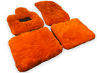 Orange Sheepskin Floor Mats For Rolls Royce Phantom Drophead Coupe 2007–2016 Er56 Design Brand - AutoWin