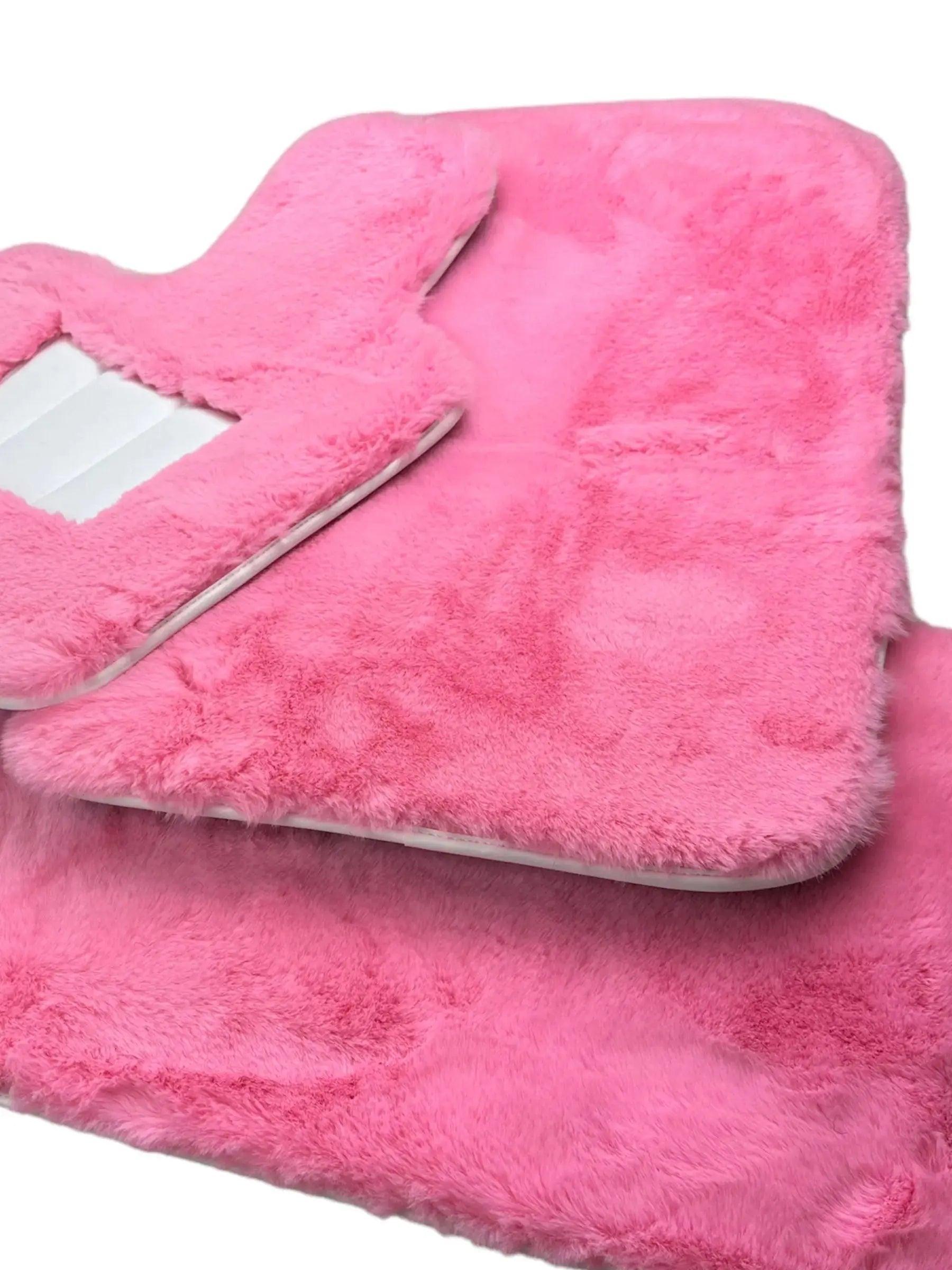Pink Sheepskin Floor Mats For Bentley Flying Spur (2013-2019) Er56 Design Brand - AutoWin