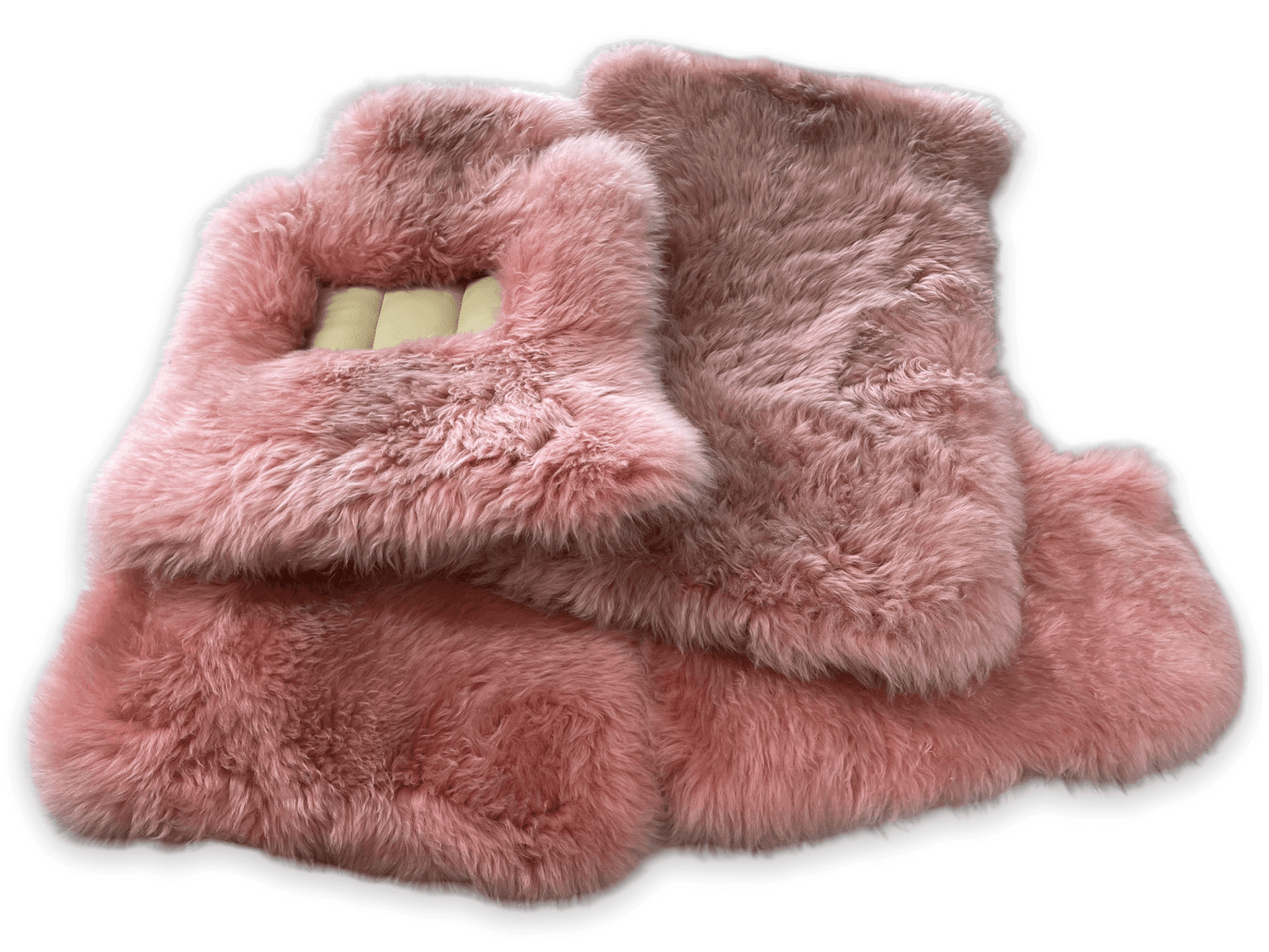 Pink Sheepskin Floor Mats For Rolls Royce Phantom Drophead Coupe 2007–2016 Er56 Design Brand - AutoWin