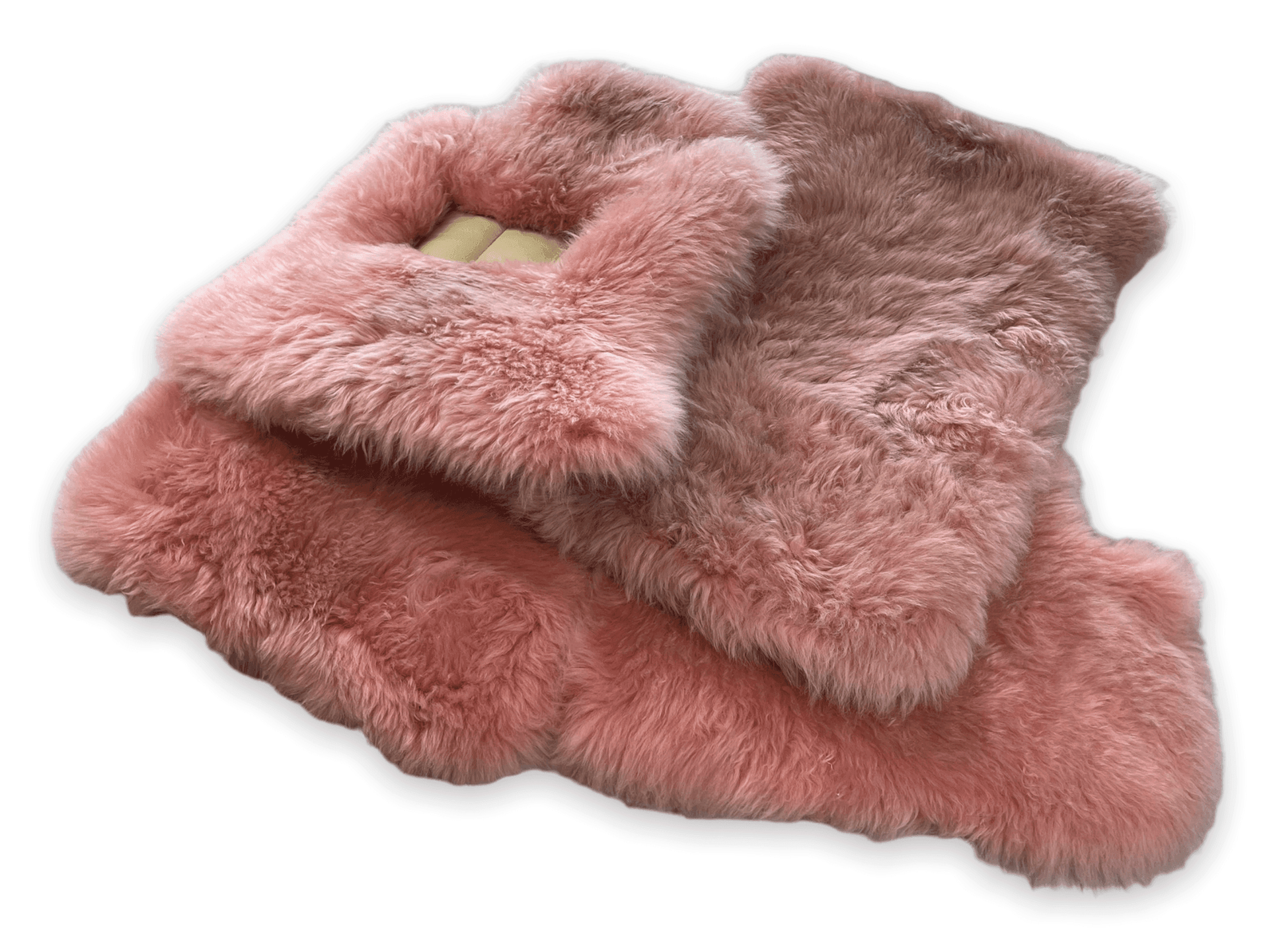 Pink Sheepskin Floor Mats For Rolls Royce Phantom Drophead Coupe 2007–2016 Er56 Design Brand - AutoWin