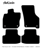 Red Floor Mats for Audi A3 - 5-door Sportback (MHEV) Mild Hybrid Electric Vehicle (2021 - 2024) | ER56 Design - AutoWin