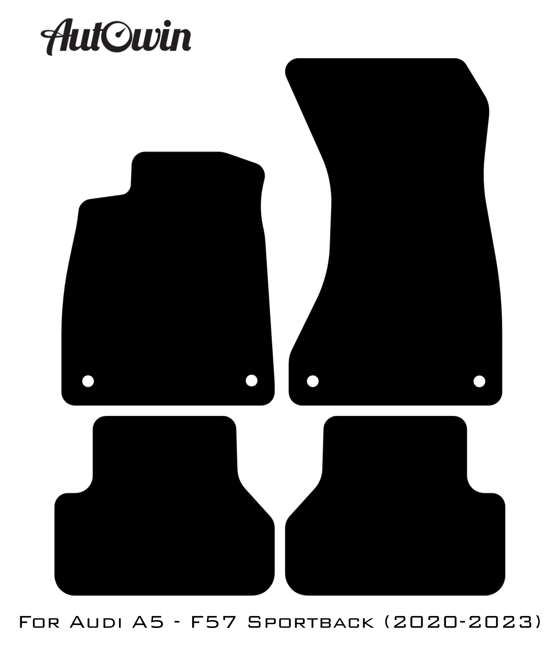 Red Floor Mats for Audi A5 - F57 Sportback (2020-2023) | ER56 Design - AutoWin