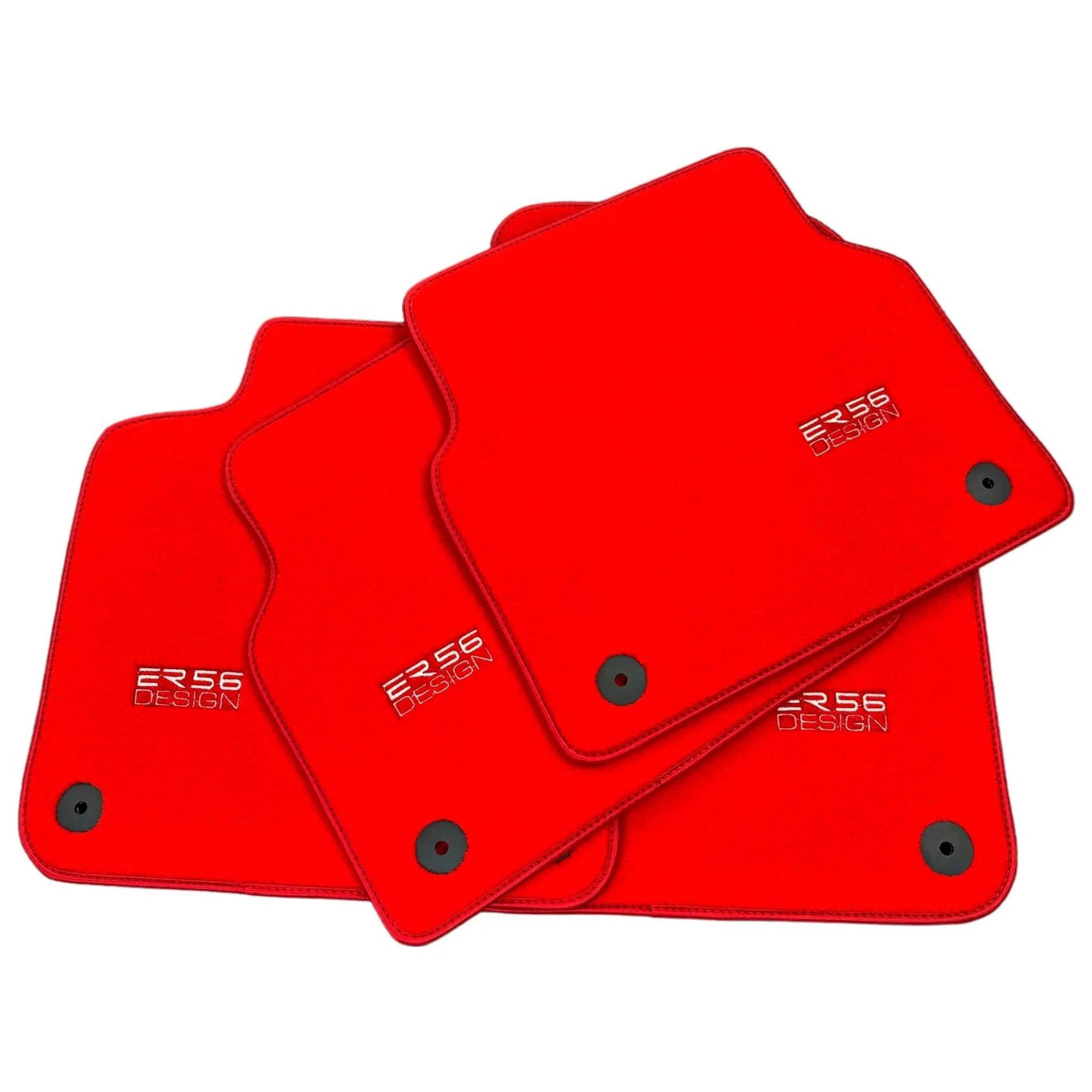 Red Floor Mats for Audi A6 - C6 Avant Long (2004-2008) | ER56 Design - AutoWin