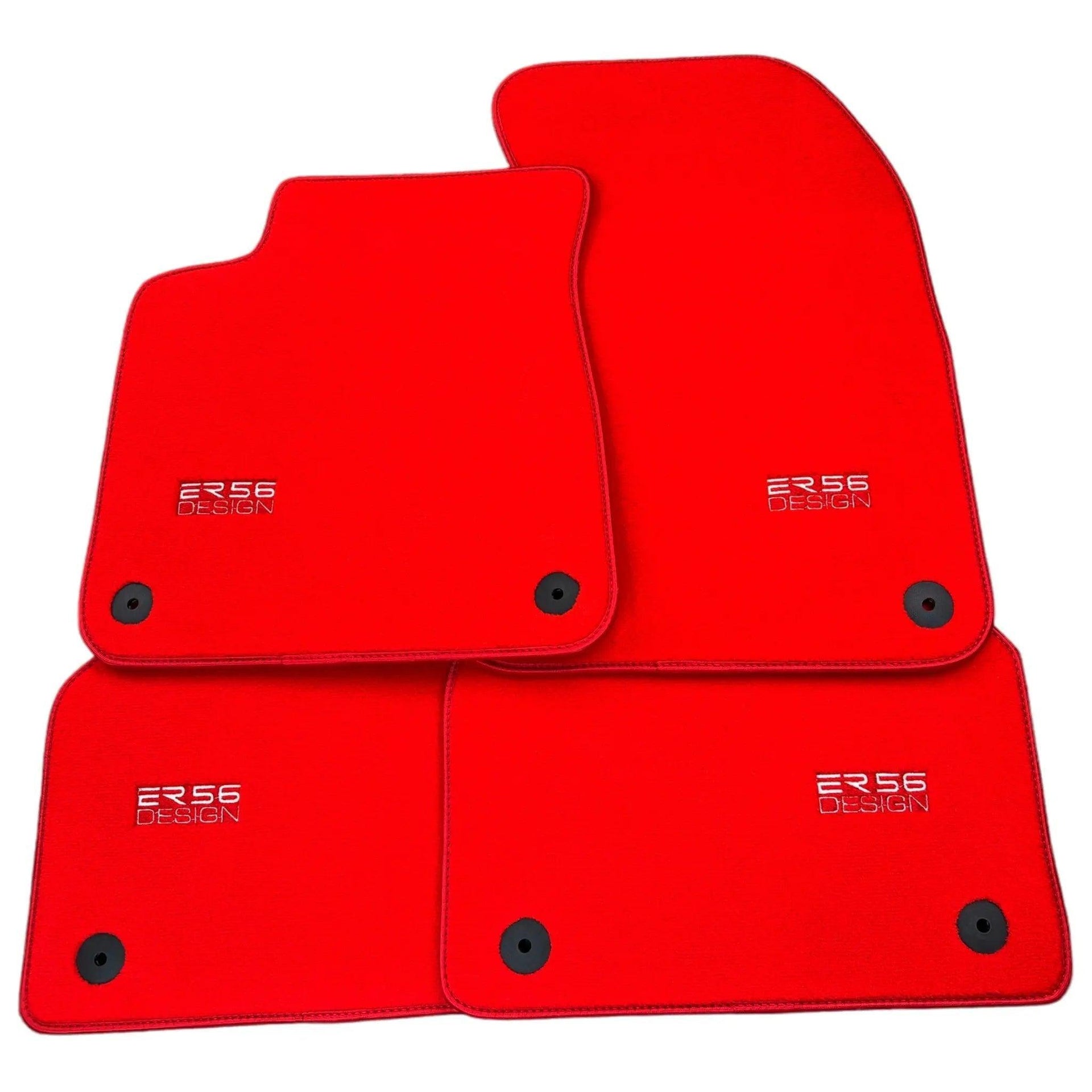 Red Floor Mats for Audi Q8 (2018-2023) | ER56 Design - AutoWin