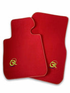 Red Floor Mats For BMW 6 Series E64 Convertible ROVBUT Brand Tailored Set Perfect Fit Green SNIP Collection - AutoWin