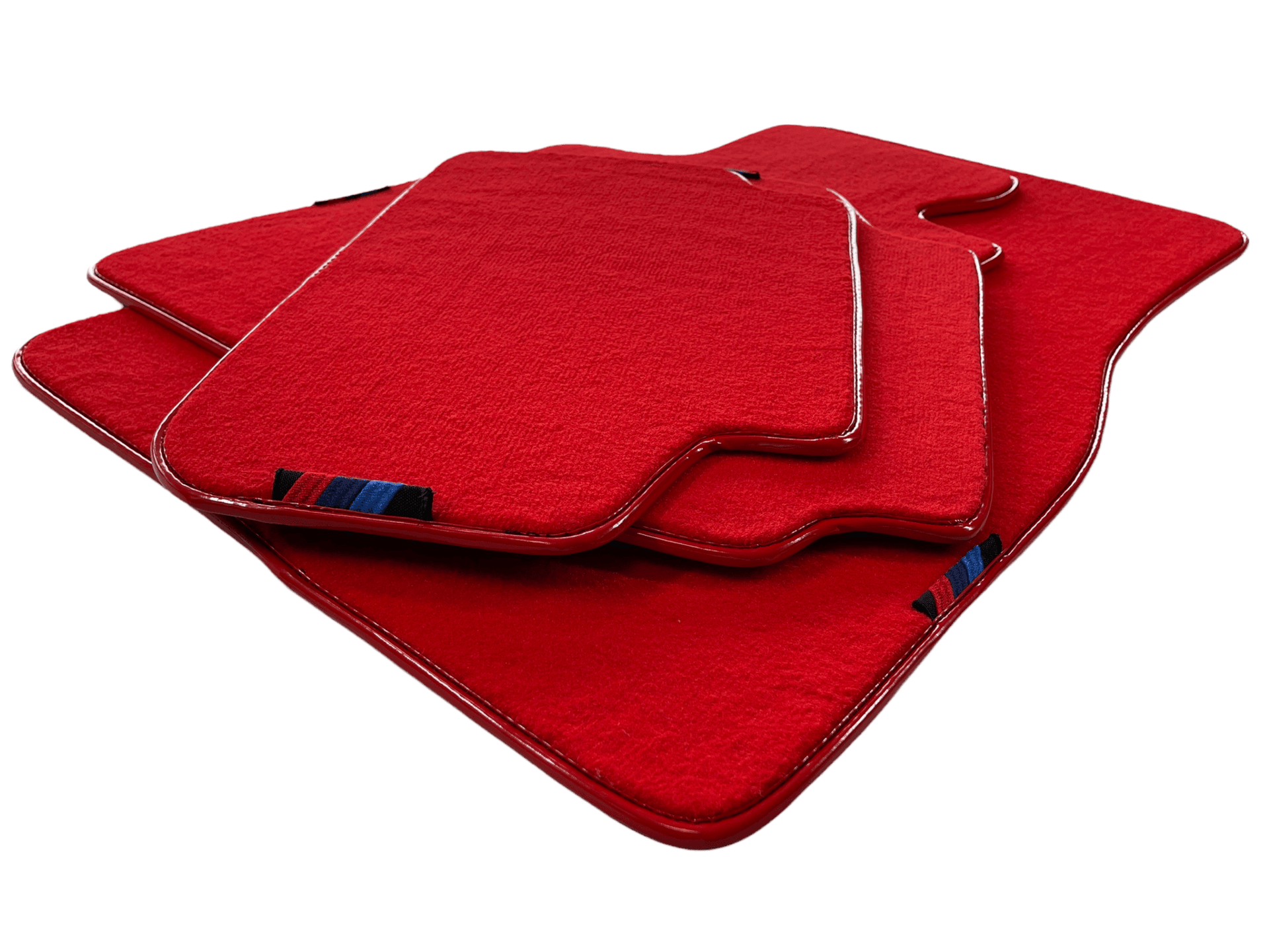 Red Floor Mats For BMW 7 Series F01 With M Package AutoWin Brand - AutoWin