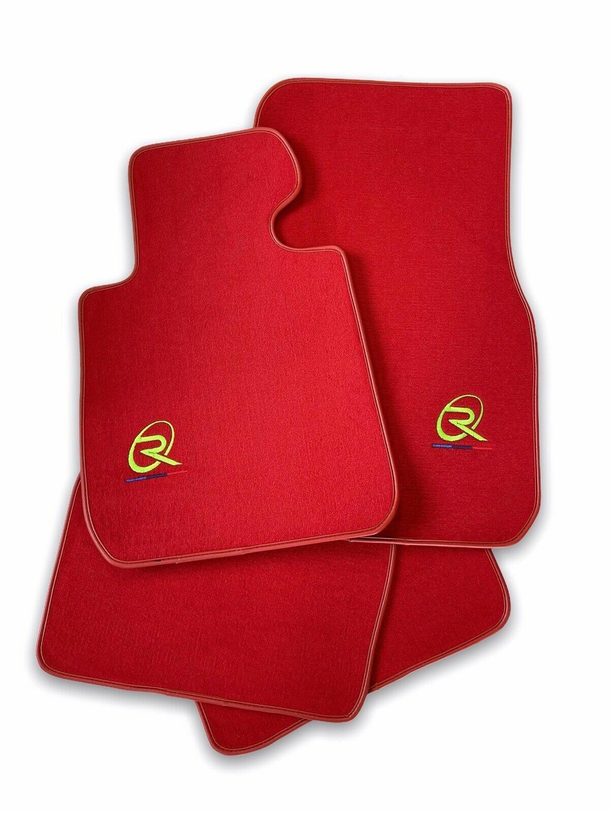 Red Floor Mats For BMW X3 - E83 SUV ROVBUT Brand Tailored Set Perfect Fit Green SNIP Collection - AutoWin