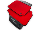 Red Floor Mats For Ferrari 458 Italia 2009-2015 With Carbon Fiber Leather - AutoWin