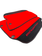 Red Floor Mats For Ferrari 812 Superfast With Alcantara Leather - AutoWin