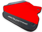 Red Floor Mats For Ferrari 812 Superfast With Carbon Fiber Leather - AutoWin