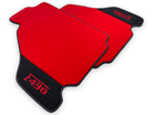 Red Floor Mats For Ferrari F430 2004-2009 With Alcantara Leather - AutoWin