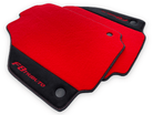 Red Floor Mats For Ferrari F8 Tributo 2019-2022 With Alcantara Leather - AutoWin