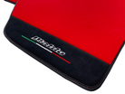 Red Floor Mats for Lamborghini Diablo 1990-2001 With Alcantara Leather - AutoWin