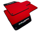 Red Floor Mats for Lamborghini Gallardo With Alcantara Leather - AutoWin