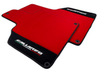 Red Floor Mats for Lamborghini Gallardo With Alcantara Leather - AutoWin