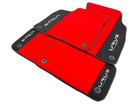 Red Floor Mats For Lamborghini Urus With Alcantara Leather - AutoWin