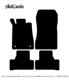 Red Floor Mats For Mercedes Benz CLK-Class A208 Convertible (1998-2003) | Limited Edition - AutoWin