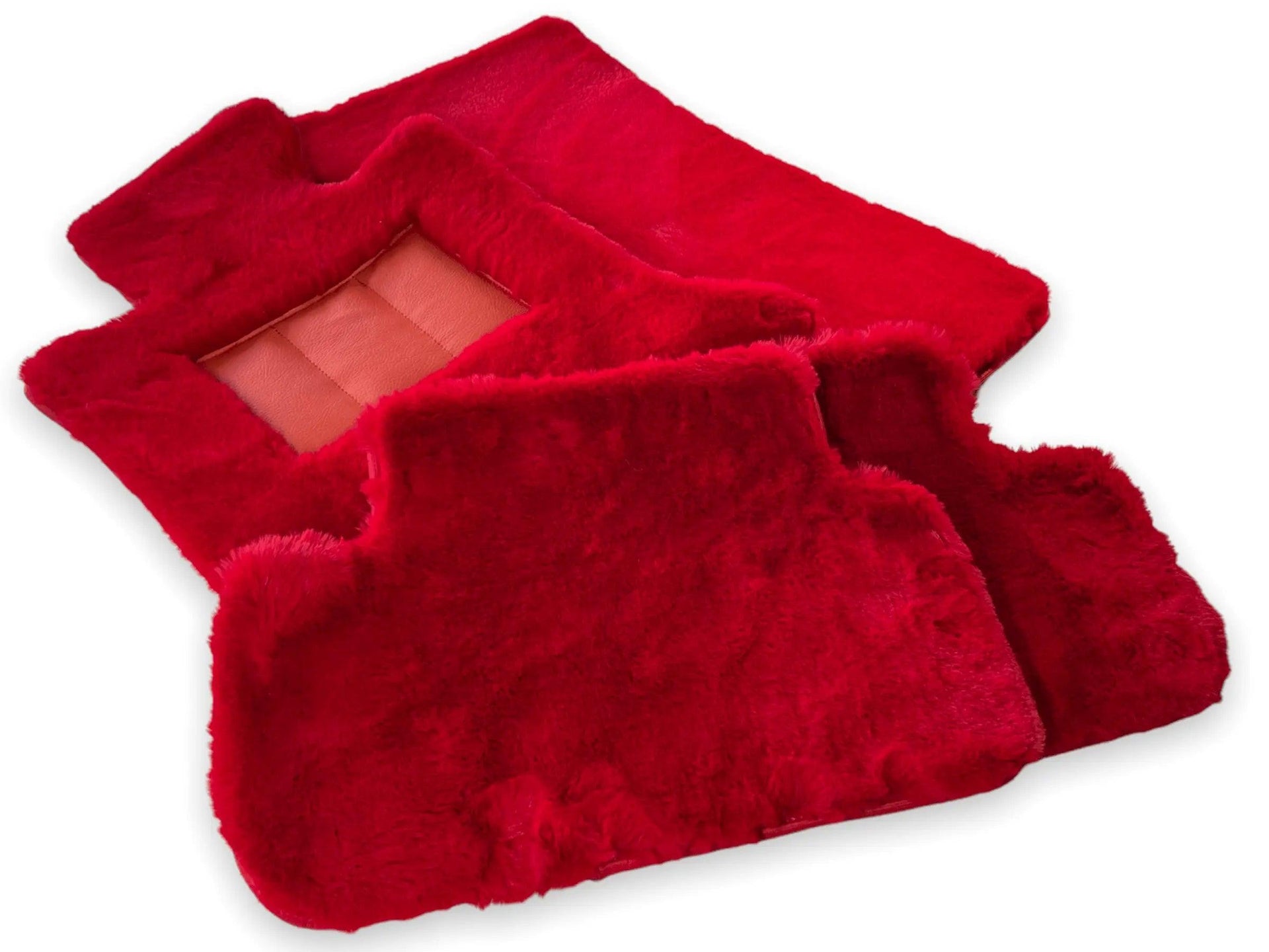 Red Sheepskin Floor Mats For Bentley Mulsanne (2010-2020) Er56 Design Brand - AutoWin