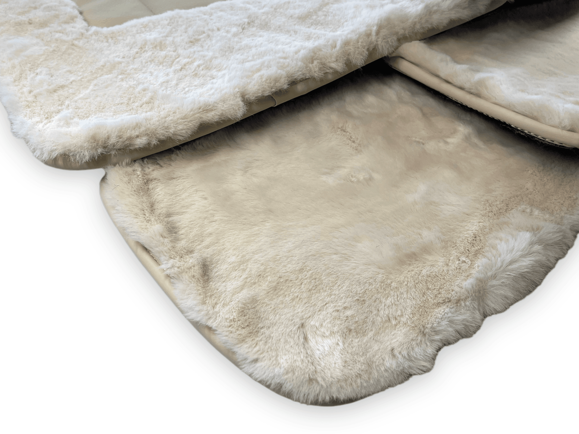 Luxury White Sheepskin Floor Mats for Rolls Royce Shadow